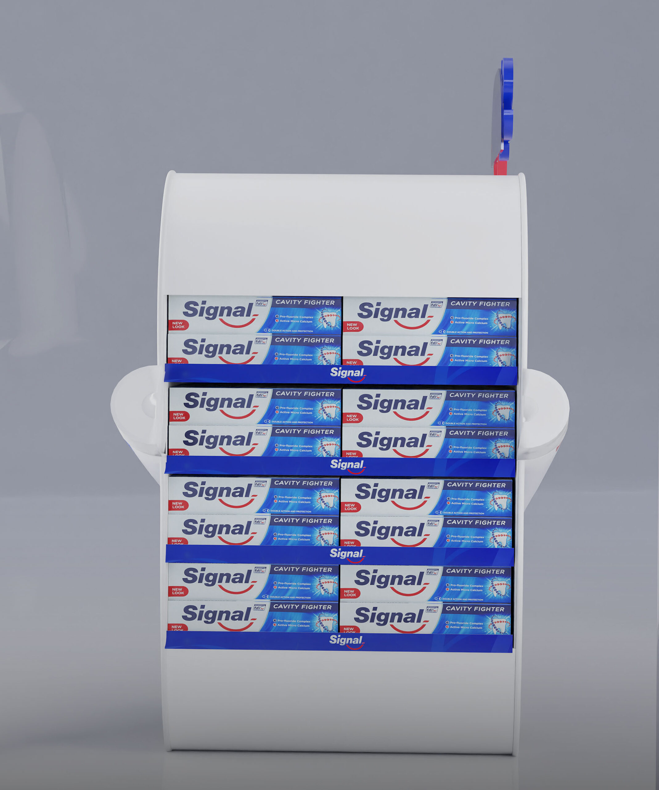 Présentoir Signal 3D en forme de dent — quatrième vue